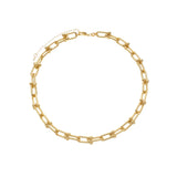 Colar Dourado Chocker Corrente Elos Largos