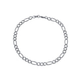 Pulseira Prateada Masculina Elo 3 por 1 - 5mm
