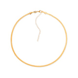 Colar Dourado Chocker de Fita