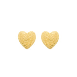 Brinco Dourado de Coração Irregular