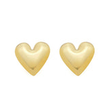 Brinco Dourado de Coração Liso