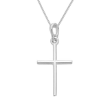 Colar Masculino 70cm de Cruz Lisa em Prata 925