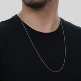Corrente Prateada Masculina Elo 1 por 1
