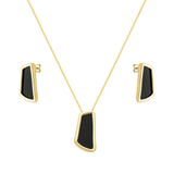 Conjunto Dourado Estilo Orgânico Preto