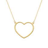 Colar Dourado de Coração Vazado Arco