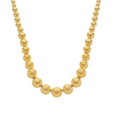 Colar Dourado de Bolas Crescentes