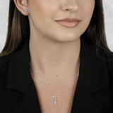 Conjunto de Gota Roxa em Zircônia Prata 925