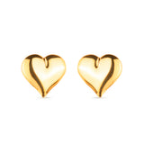 Brinco Dourado de Coração Médio