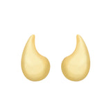 Brinco Dourado Gota Curvada Grande