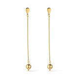 Brinco Dourado de Corrente com Bola