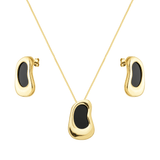 Conjunto Dourado Orgânico Preto