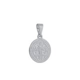Pingente Prateado Medalha de São Jorge