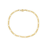 Pulseira Dourada Masculina Elo 3 por 1 - 4mm